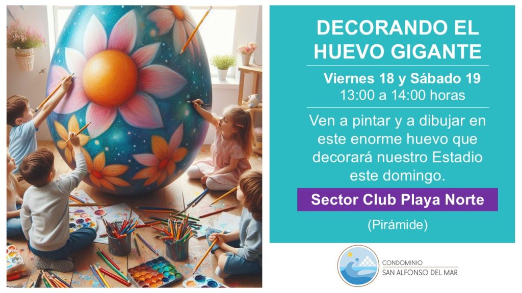 Colores que dan vida al Huevo de Pascua Gigante