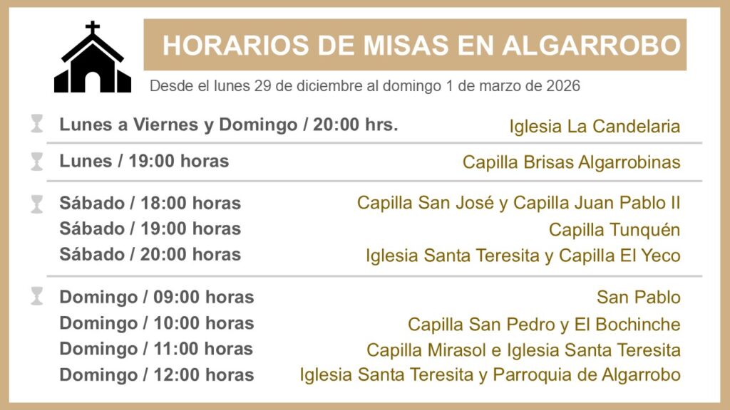 Misas de Verano en Algarrobo