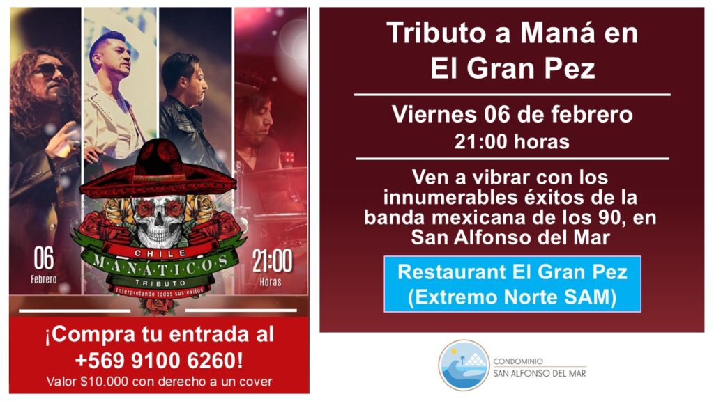 Bandas tributo en vivo en San Alfonso del Mar