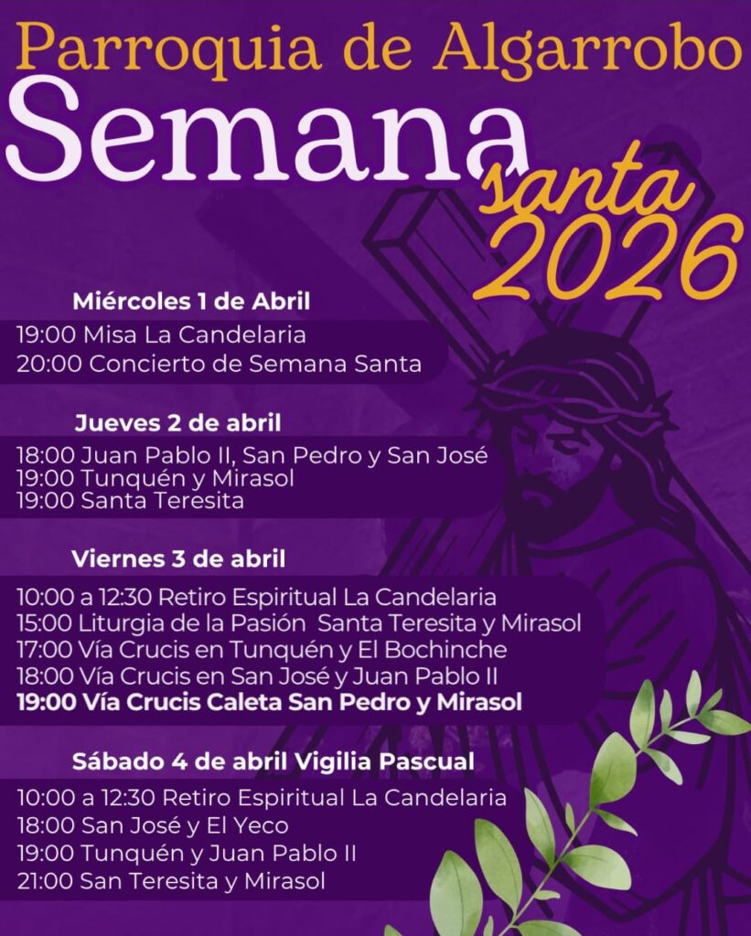 Actividades  Religiosas en Algarrobo 2026